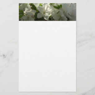 Sunlit White Azaleas Beautiful Spring Flowers Stationery