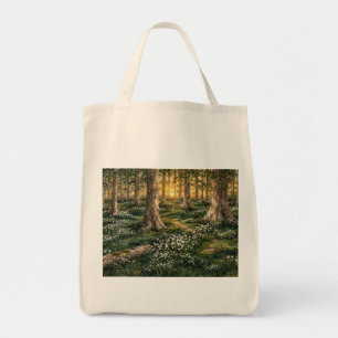 Sunlit Woodland Wildflower Forest Tote Bag