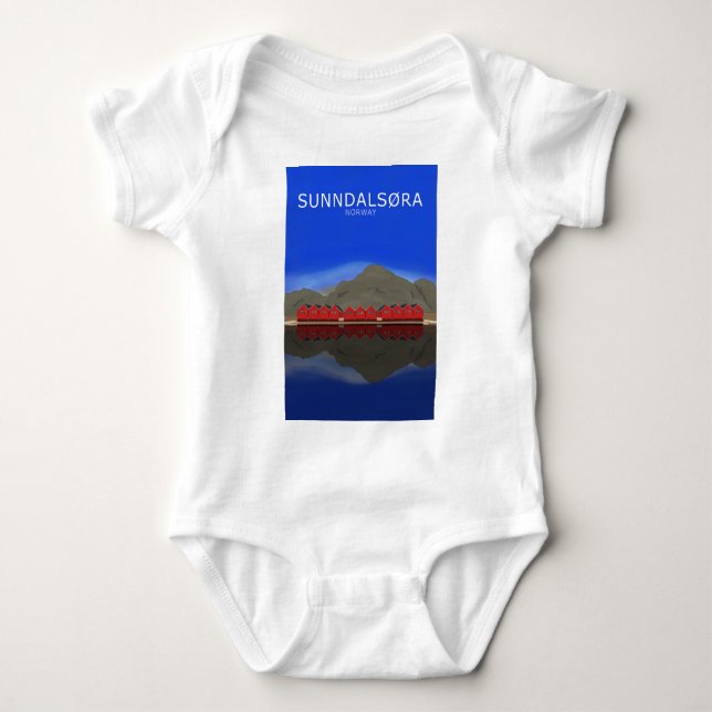 Sunndalsøra Norway Baby Bodysuit (Front)