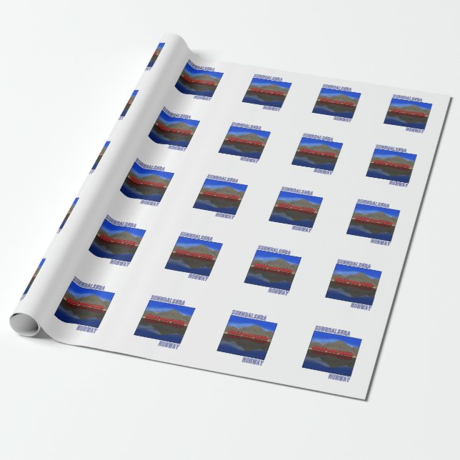 Sunndalsora Norway Scandinavian Wrapping Paper (Unrolled)