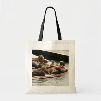 Sunning Sea Lions in San Francisco Tote Bag