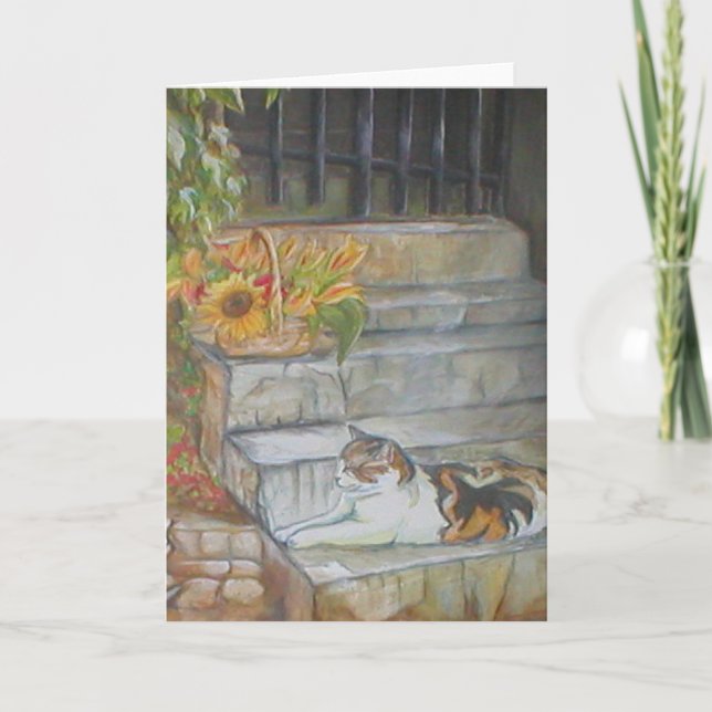 Sunning Tabby Card (Front)