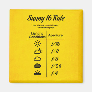 Sunny 16 rule magnet