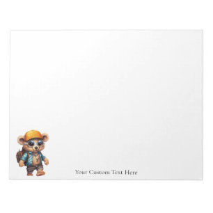 Sunny Adventures with Beachy Bear 11 X 8.5 Notepad