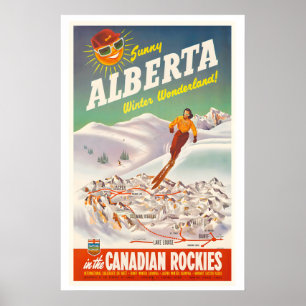 Sunny Alberta Winter Wonderland in the Canadien Poster
