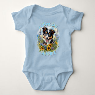 Sunny Aussie Meadow - Customizable Baby Bodysuit