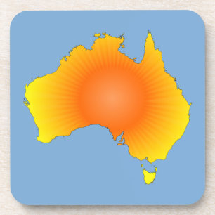 Sunny Australia Map Coaster
