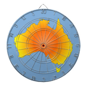 Sunny Australia Map Dartboard