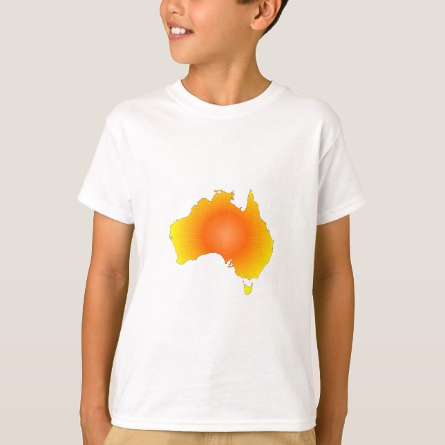 Sunny Australia Map T-Shirt (Front)