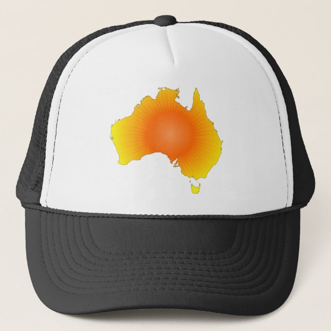 Sunny Australia Map Trucker Hat (Front)