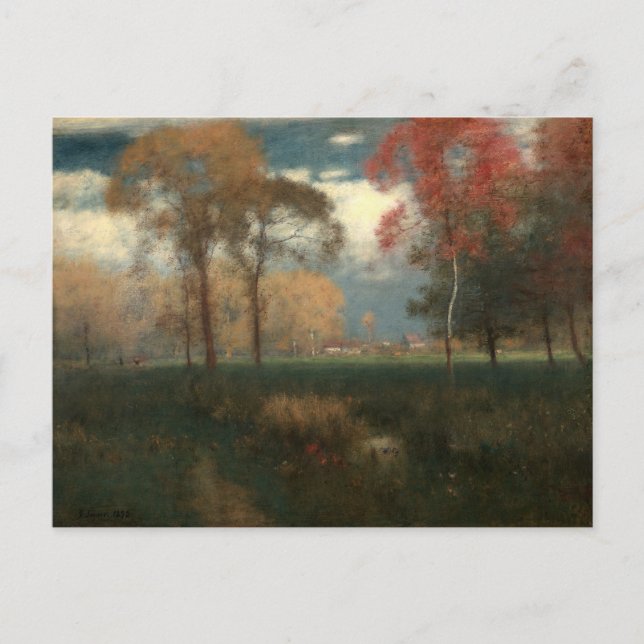 Sunny Autumn Day by George Inness Postcard (Front)