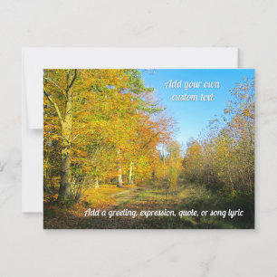 Sunny Autumn Forest - Personalised Postcard