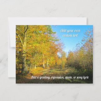 Sunny Autumn Forest - Personalized Postcard