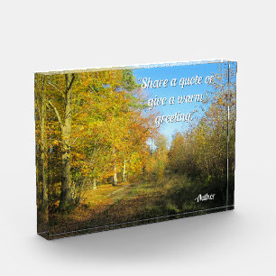 Sunny Autumn Walk - Personalised Photo Block