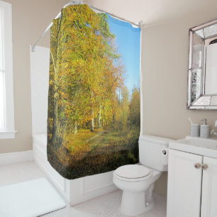 Sunny Autumn Walk - Personalised Shower Curtain