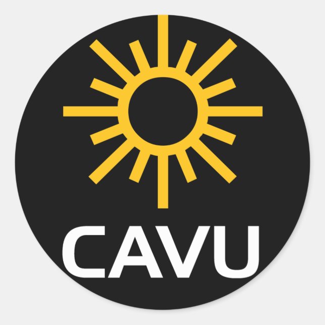 Sunny Aviation Lingo CAVU Classic Round Sticker (Front)