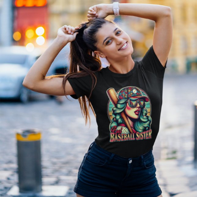 Sunny Batter: Cool Baseball Sister T-Shirt (Creator Uploaded)