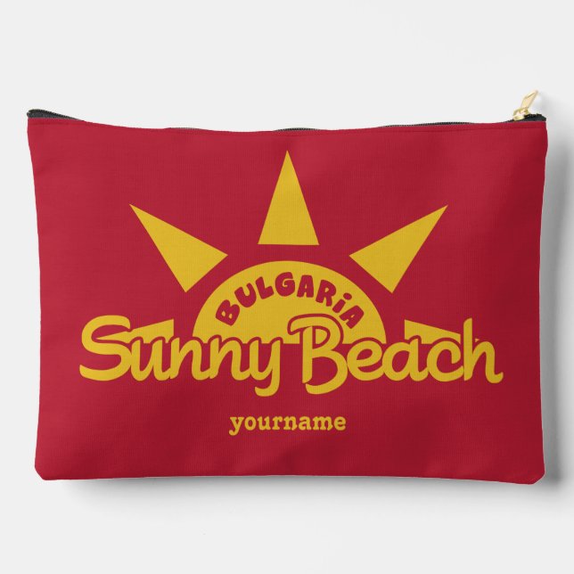 Sunny Beach BULGARIA custom name Accessory Pouch (Back)