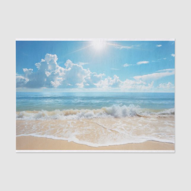 Sunny Beach Scene  Tissue Paper (Front)