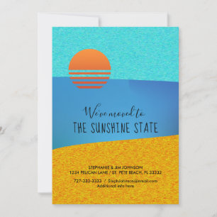 Sunny Beach We Moved South New Address Announcement