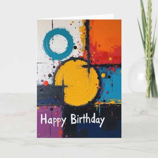 Sunny Birthday Art Card (Front)