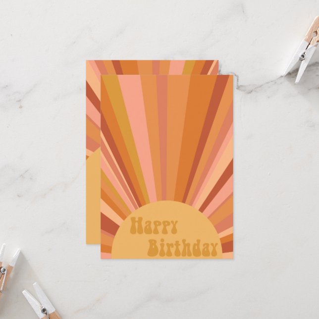 Sunny birthday card (Front/Back In Situ)