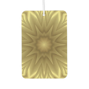 Sunny Bliss: Golden Yellow Floral Template Car Air Freshener