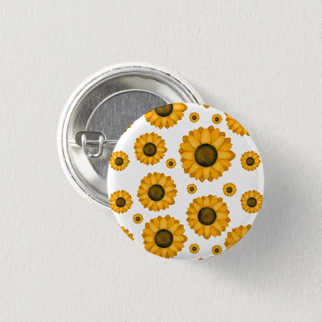 Sunny Bloom Button (Front & Back)