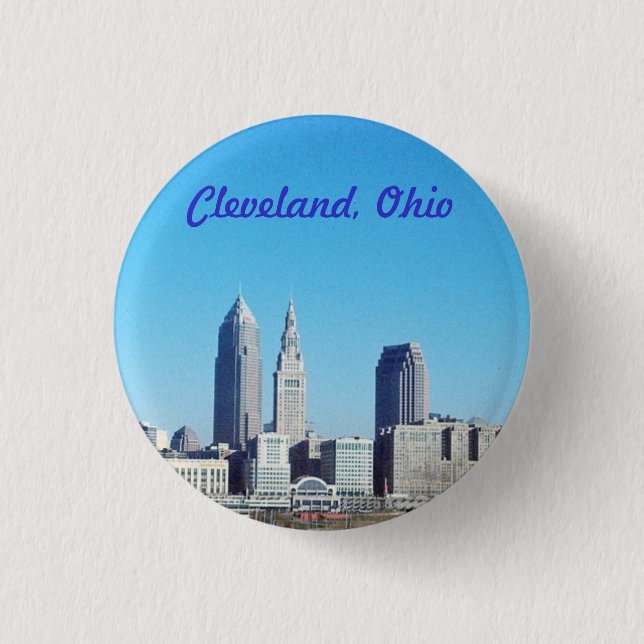 Sunny Blue Cleveland Ohio Button (Front)