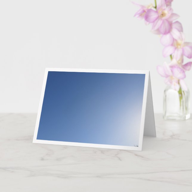 Sunny Blue Sky Background Card (Orchid)
