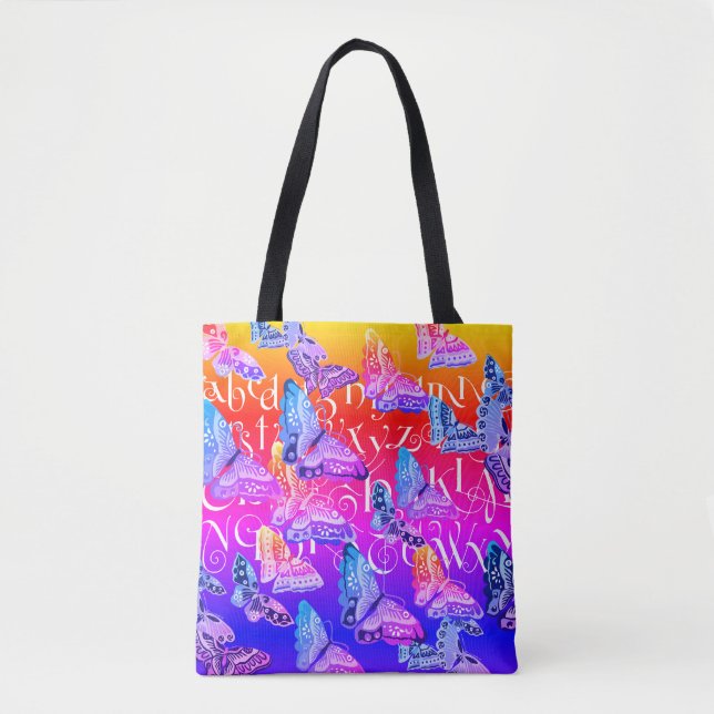 Sunny Boho Butterfly  Tote Bag (Front)