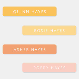 Sunny Boho Name Labels