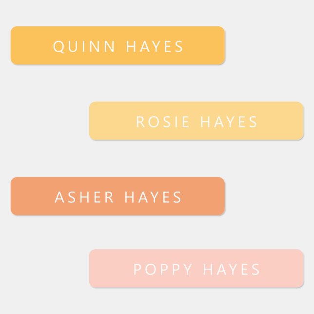 Sunny Boho Name Labels (Group)