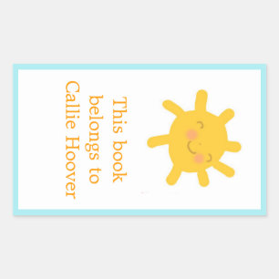 Sunny Bookplate Rectangular Sticker