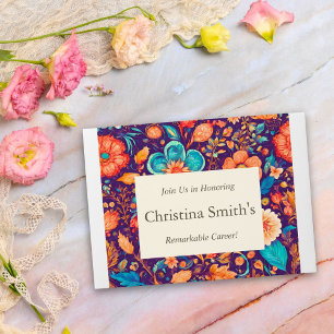 Sunny Botanical Festive Floral Retirement Party Envelope