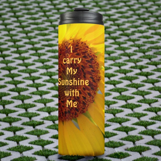 Sunny Bright Big Yellow Sunflower Thermal Tumbler (Creator Uploaded)