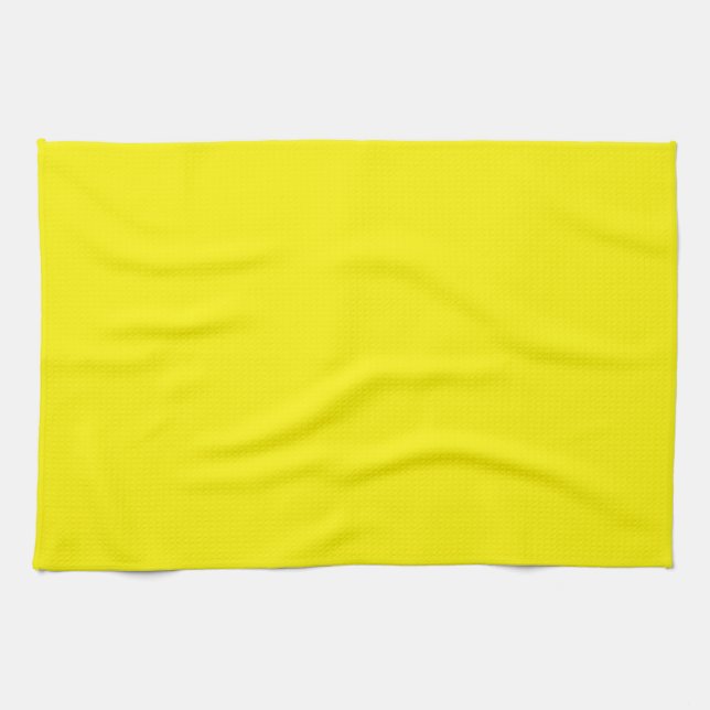Sunny Bright Yellow Tea Towel (Horizontal)