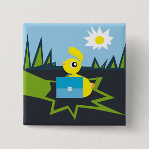 Sunny Bunny 15 Cm Square Badge