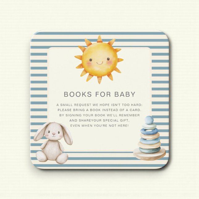 Sunny Bunny Books For Baby Baby Shower Enclosure  Card (Creator Uploaded)