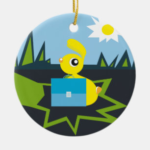 Sunny Bunny Ceramic Tree Decoration