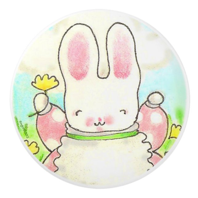 Sunny Bunny drawer knob (Front)
