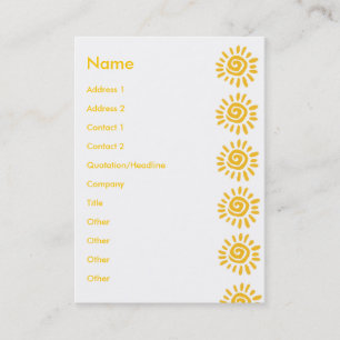 Sunny business card