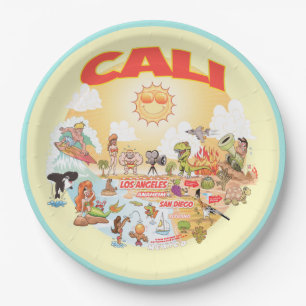 Sunny CALI California Beach Plate