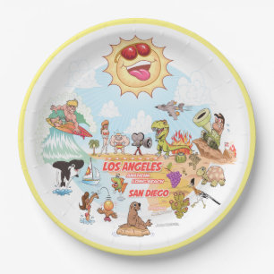 Sunny California Beach Plate
