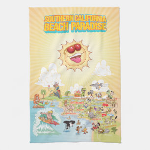 Sunny California Kitchen Towel