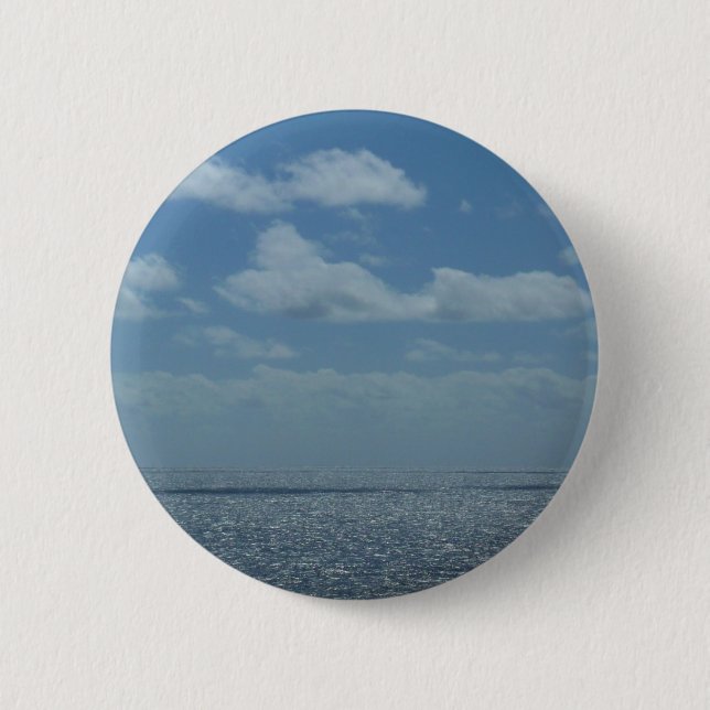 Sunny Caribbean Sea Blue Ocean 6 Cm Round Badge (Front)