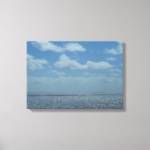 Sunny Caribbean Sea Blue Ocean Canvas Print