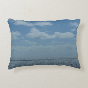 Sunny Caribbean Sea Blue Ocean Decorative Cushion