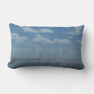 Sunny Caribbean Sea Blue Ocean Lumbar Cushion