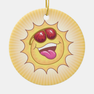 Sunny Cartoon Ceramic Ornament